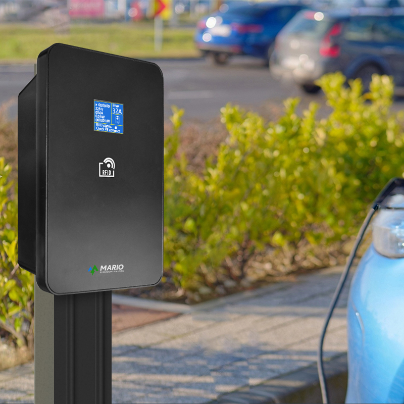 Высококачественное автомобильное зарядное устройство GB Plug Small Wallbox 32A 7KW AC ev 